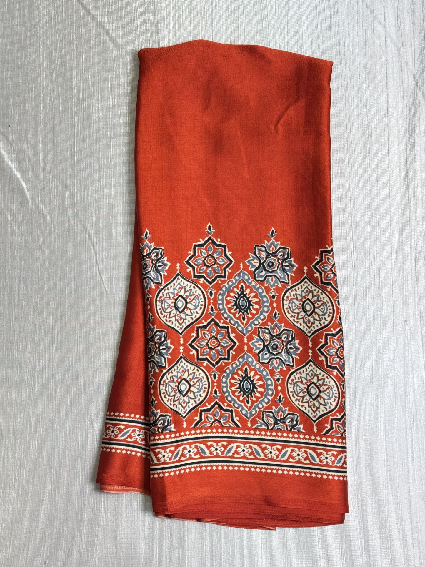 Red Semi Modal Silk Saree.