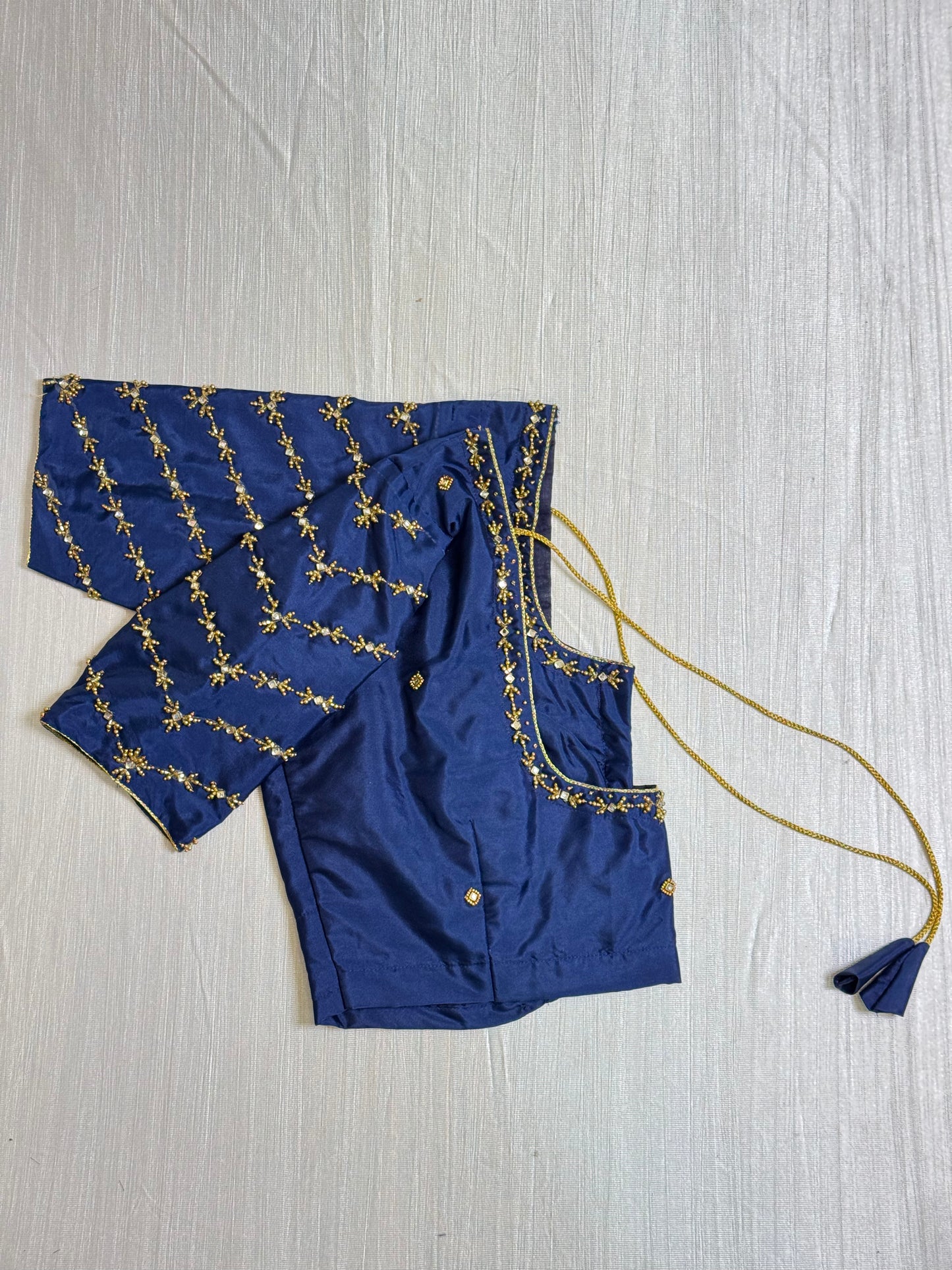DarkBlue Ready to Wear Hand Work Blouse