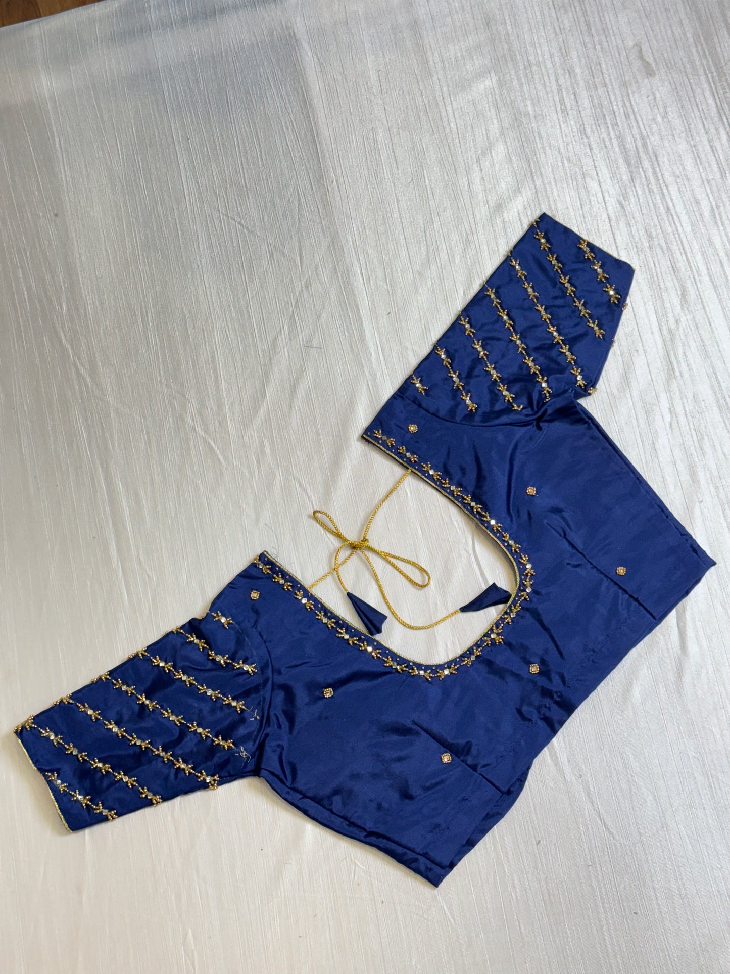 DarkBlue Ready to Wear Hand Work Blouse