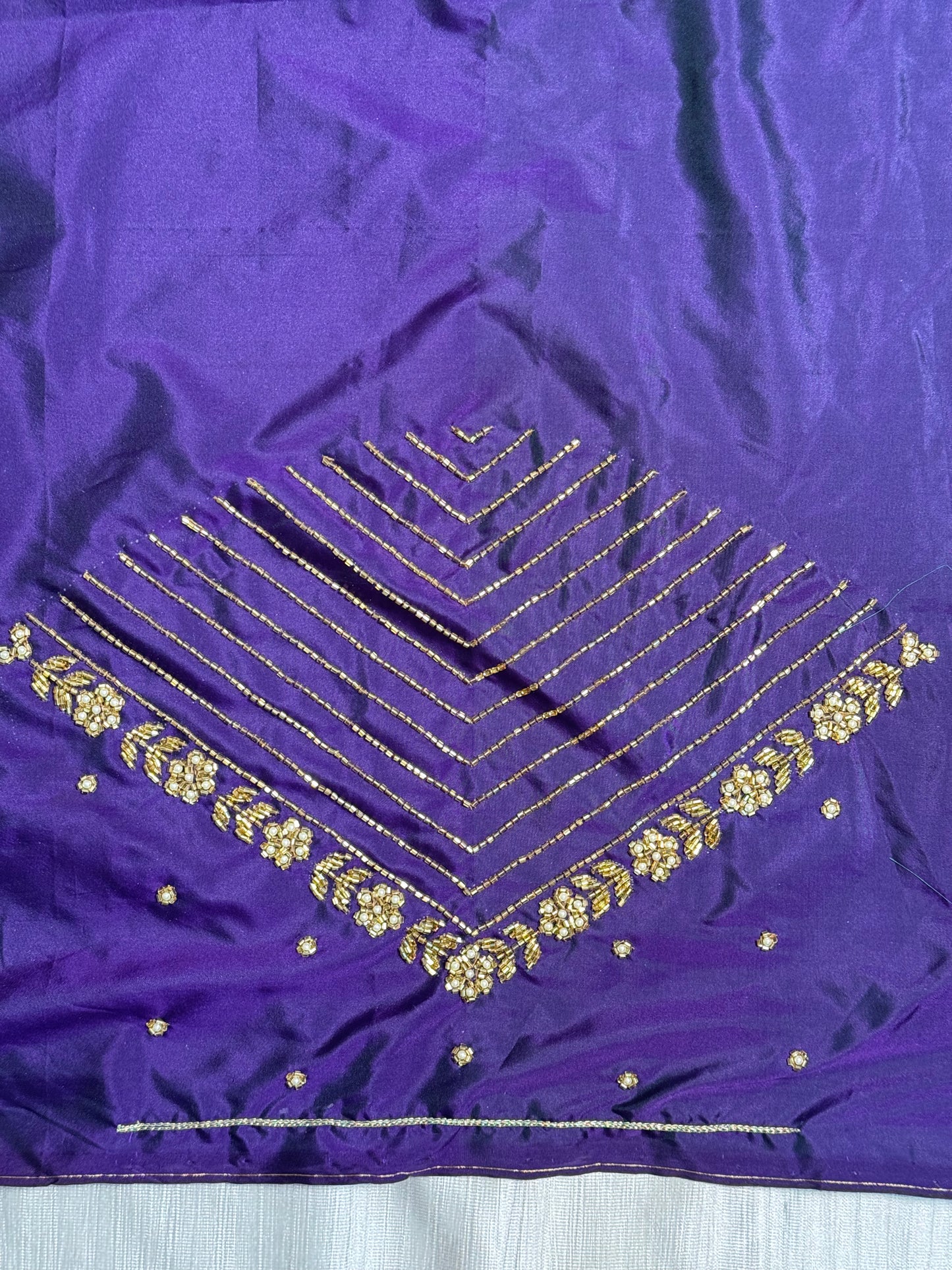 Purple Hand Work Blouse