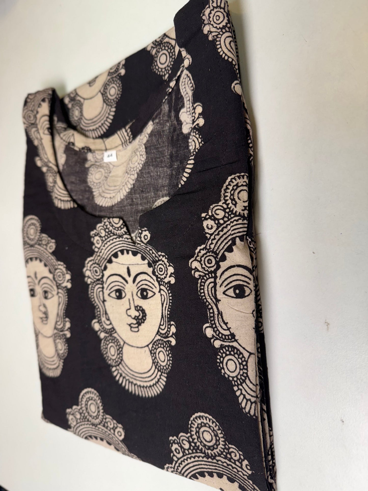 Black Kalamkaari Printed Kurthi