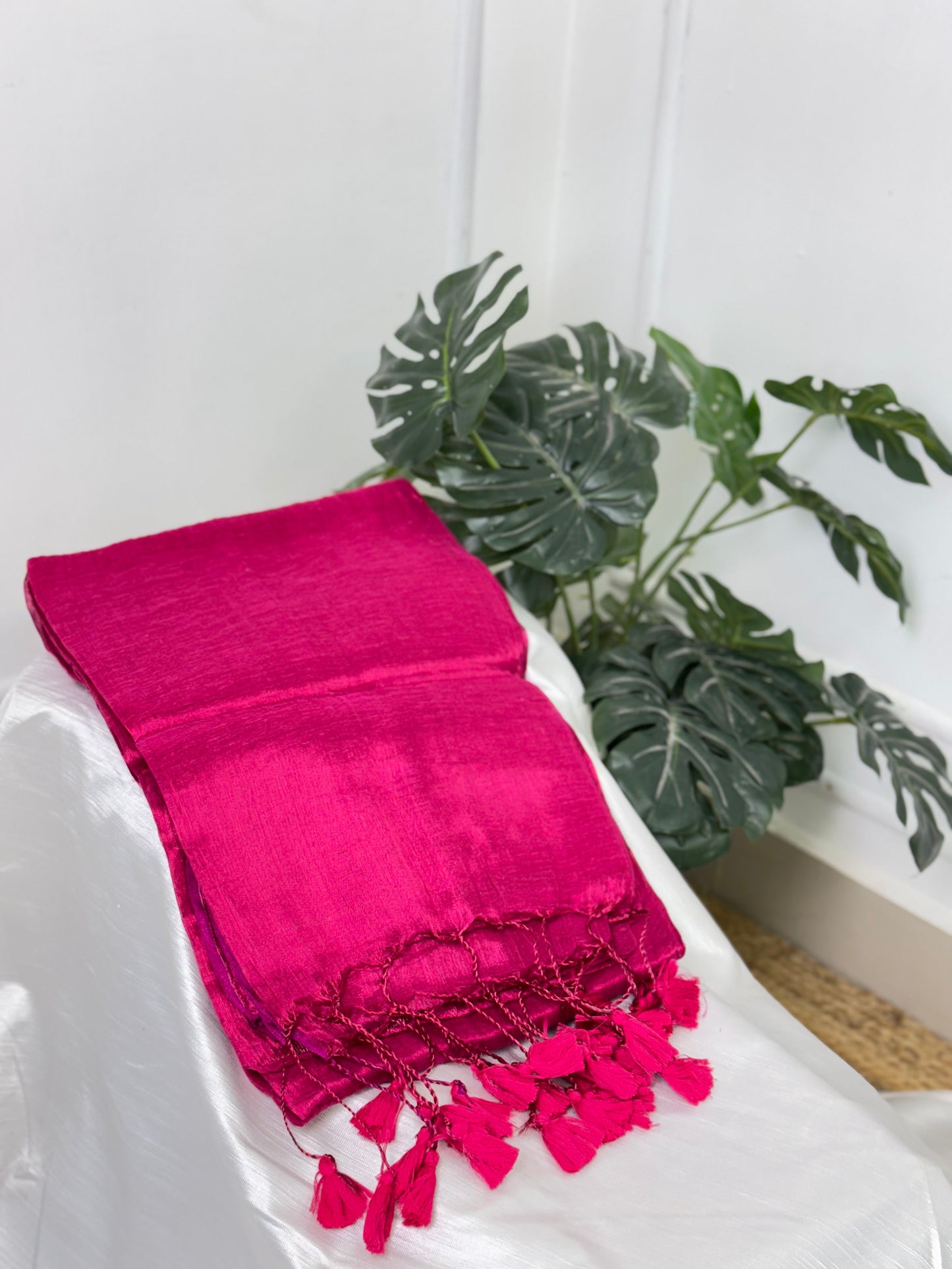 Pink Khadi Tissue Saree