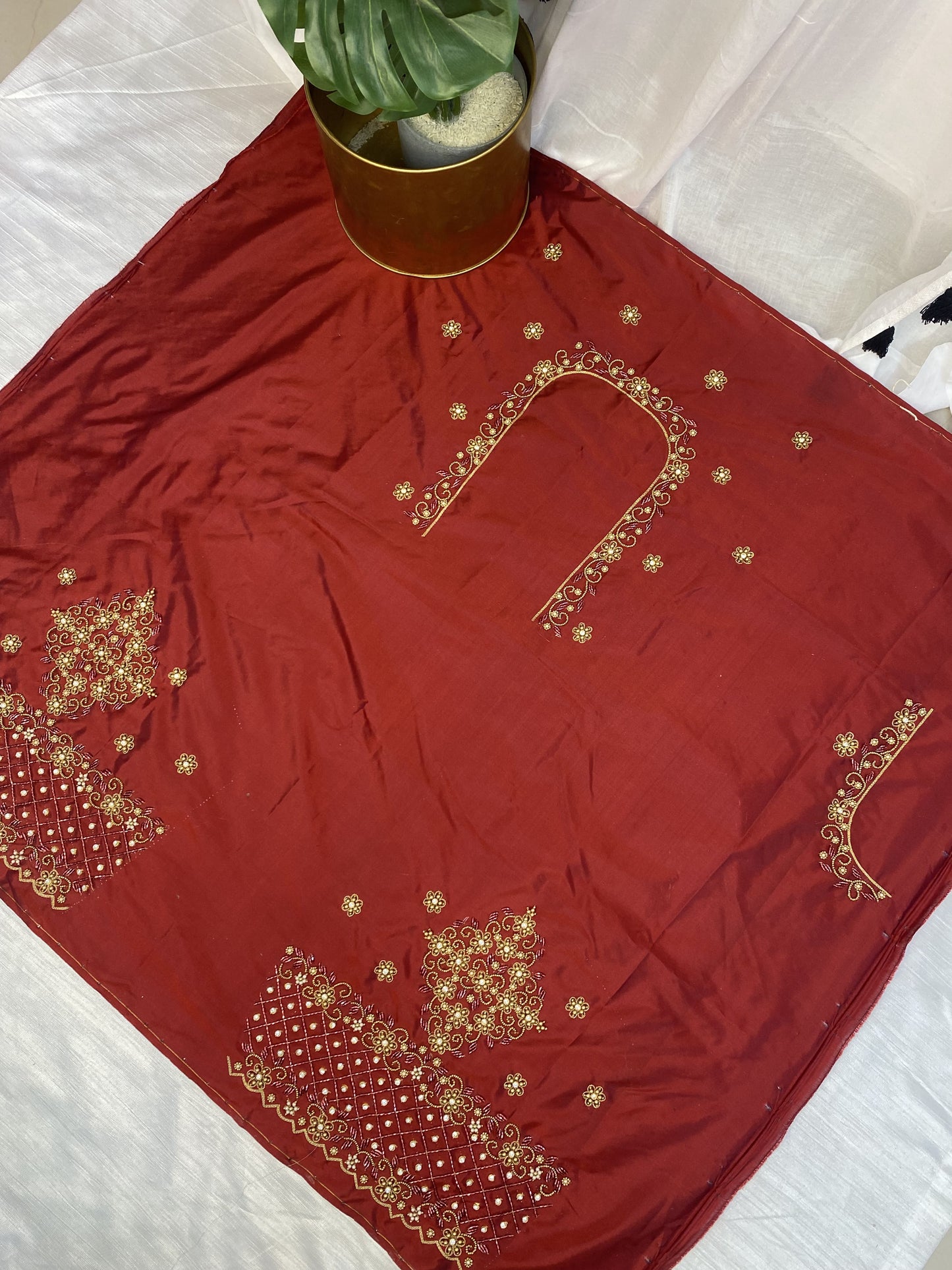 Meroon Hand Work Blouse