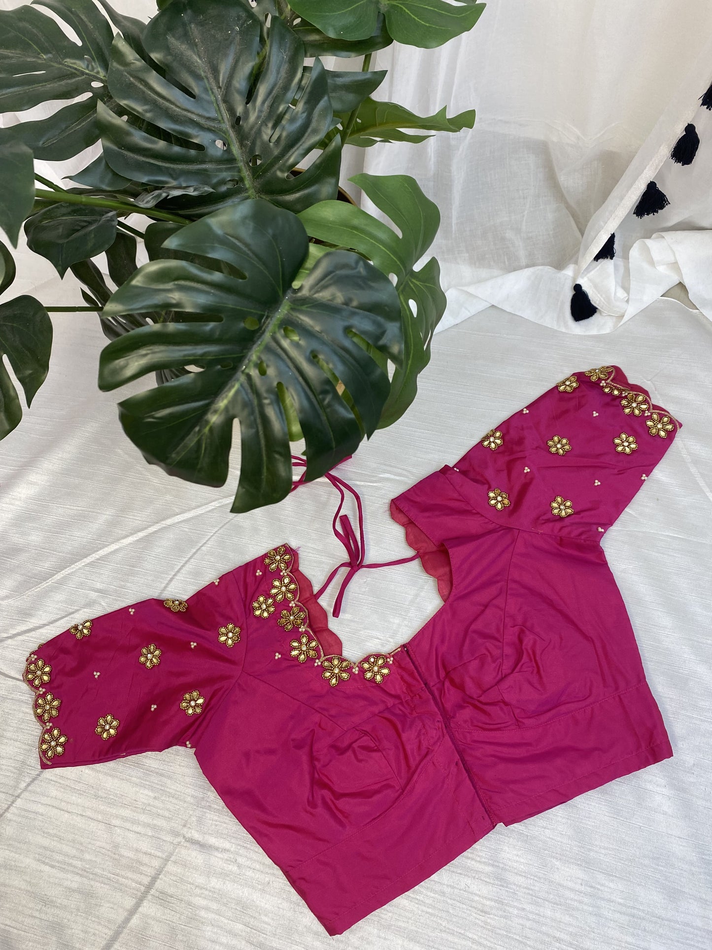 Pink Ready to Wear Hand Work Blouse