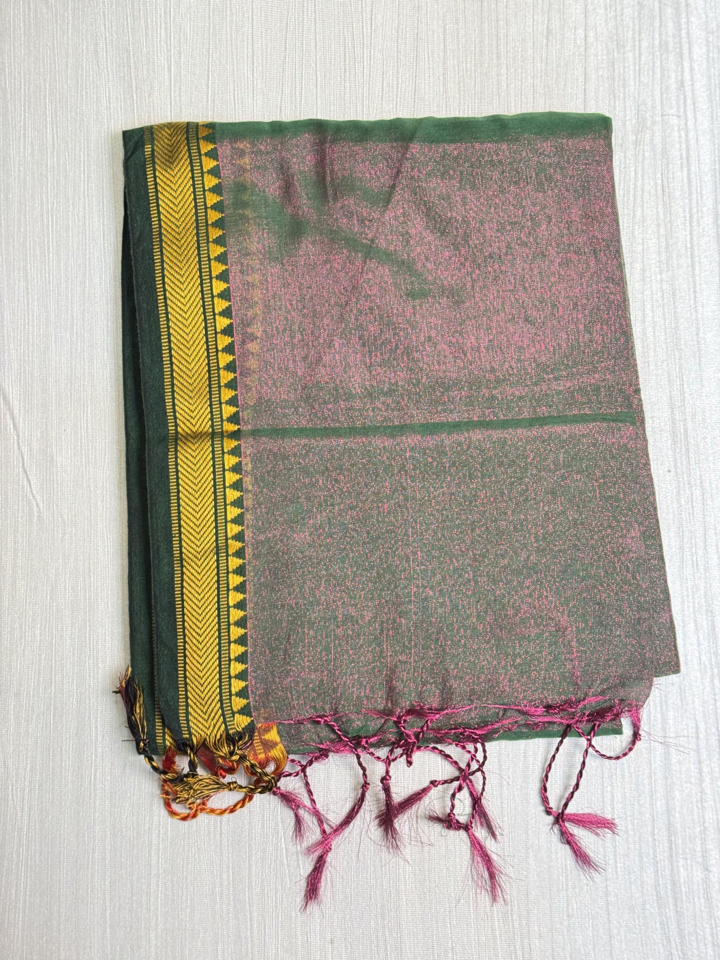 Green Pink Tissue Saree