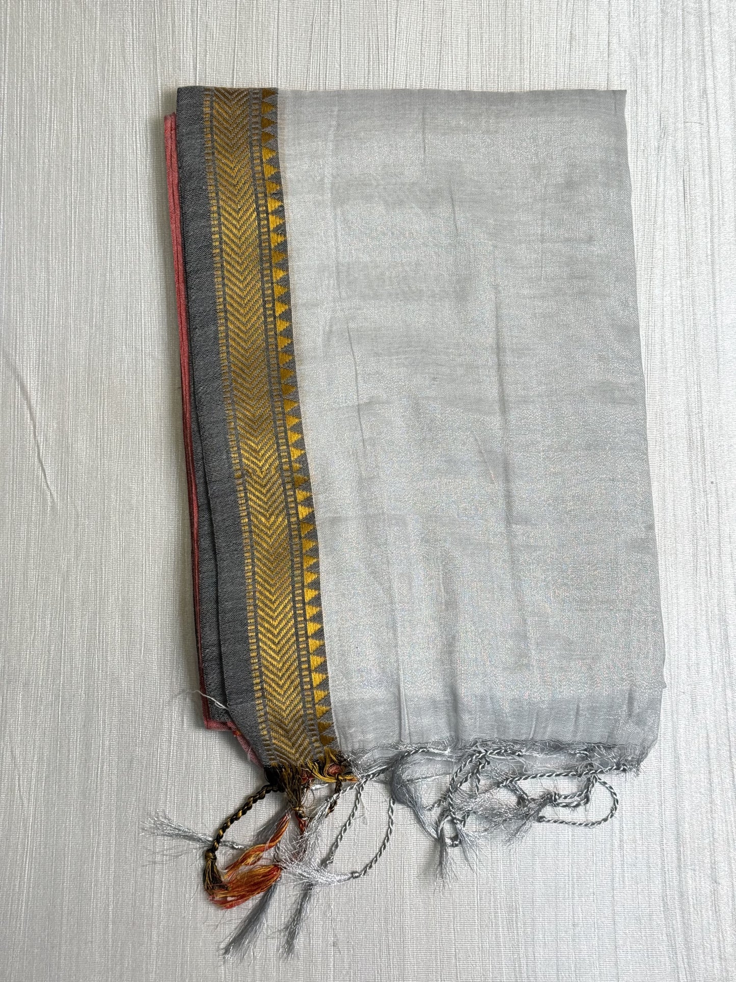 Silver Tissue Saree