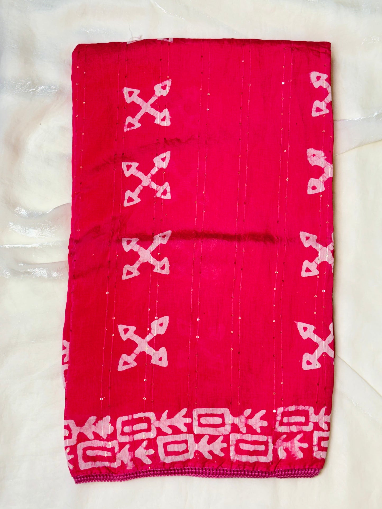 Bright Rose Staple Cotton Saree