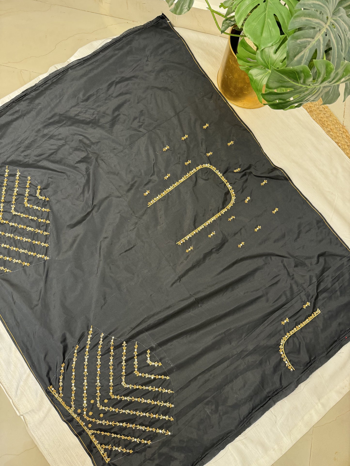Black Hand Work Blouse