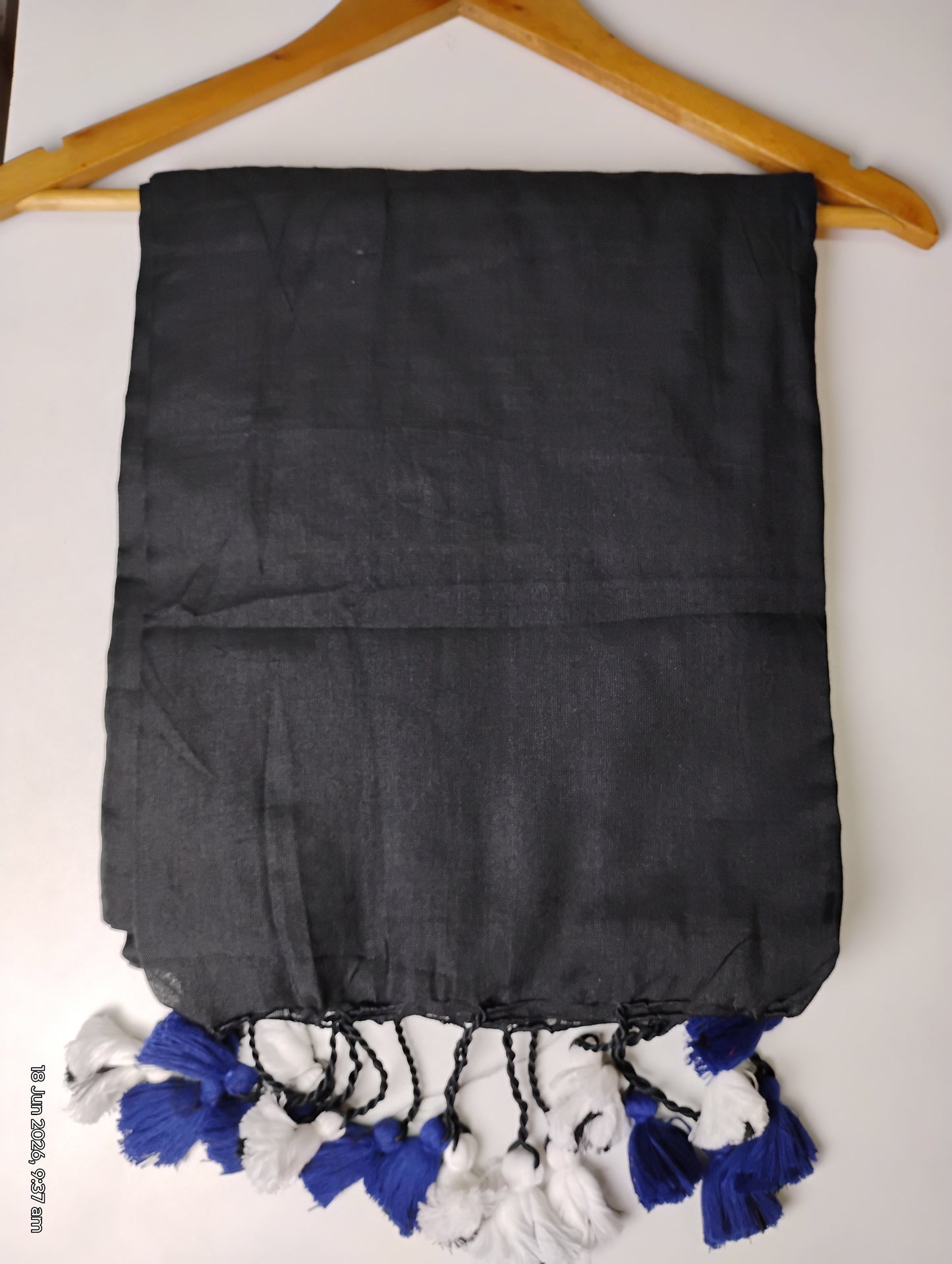 Black Khadi Cotton Saree