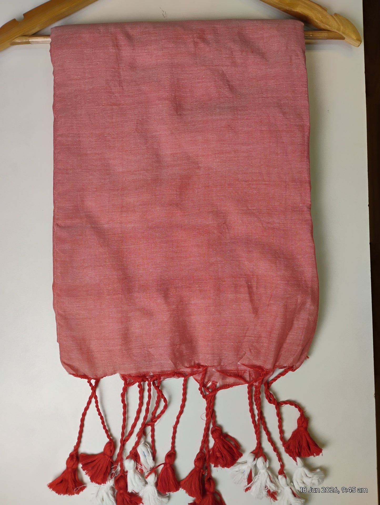 Pastel Pink Khadi Cotton Saree