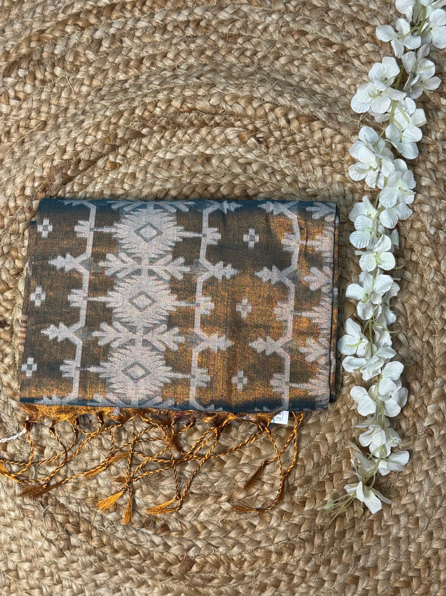 Copper Tissue Saree