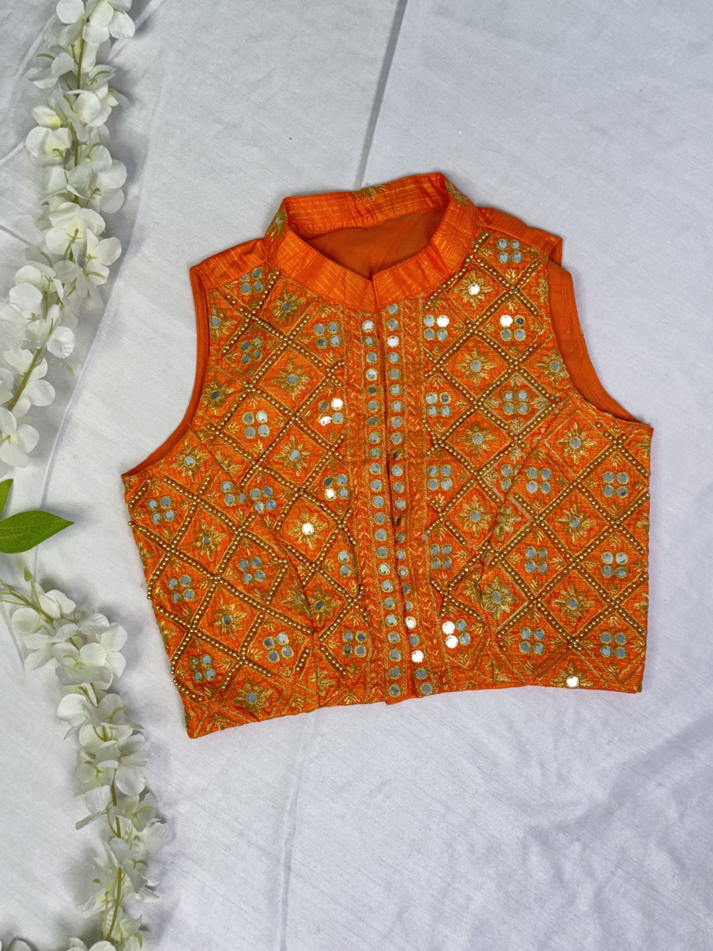 Orange Ready to Wear Blouse