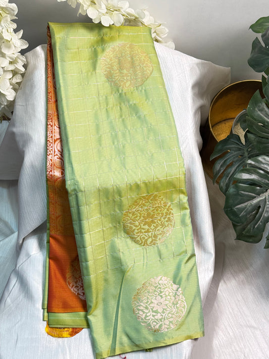 Light Green  Colour Soft Silk Saree
