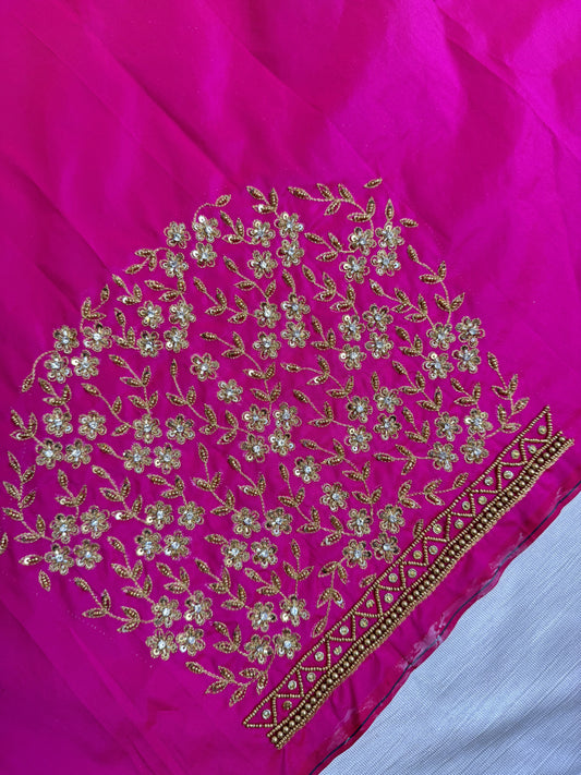 Pink Hand Work Blouse