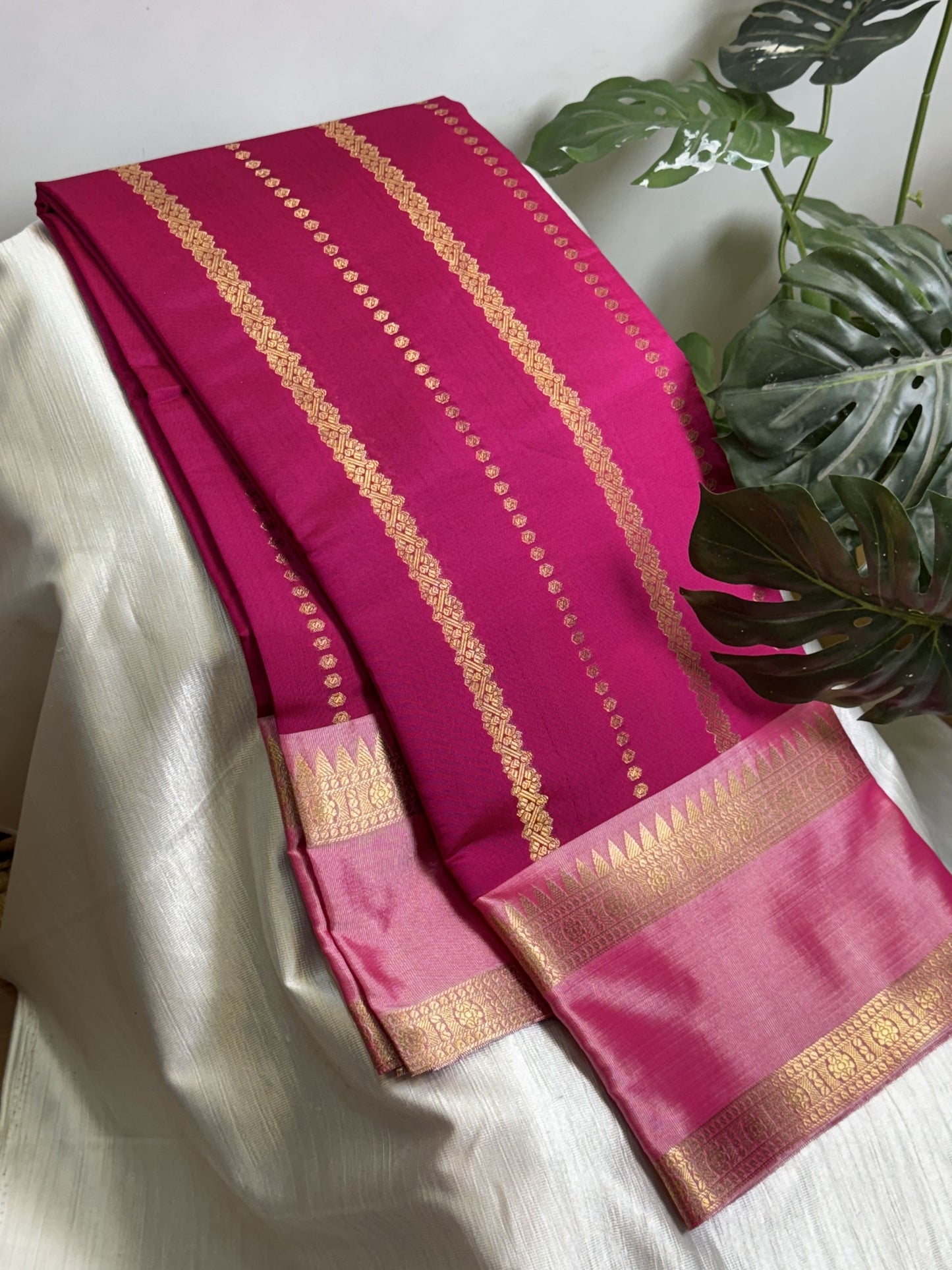 Pink Semi Kathan Silk Saree