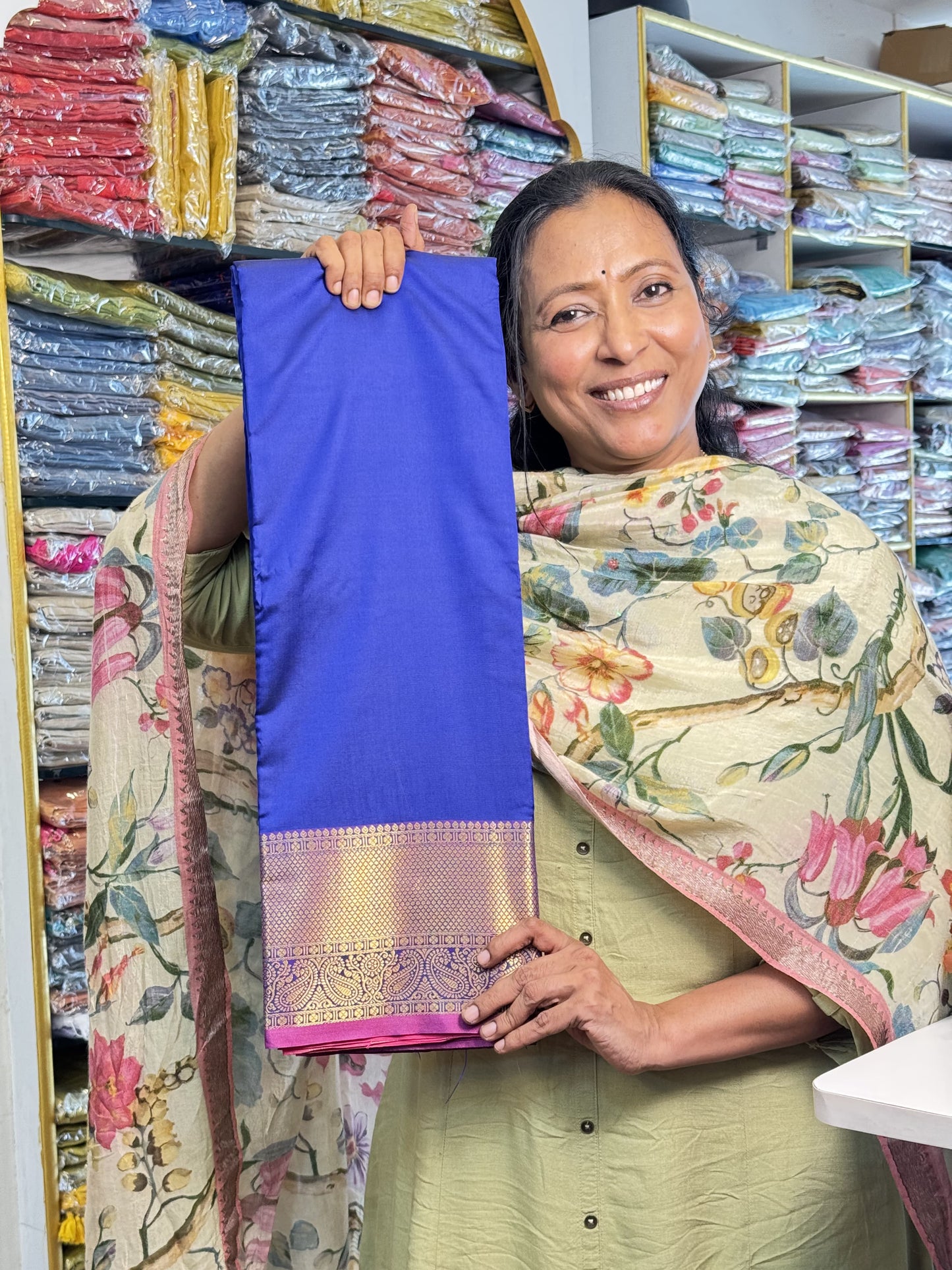 Royal Blue Soft Silk Saree