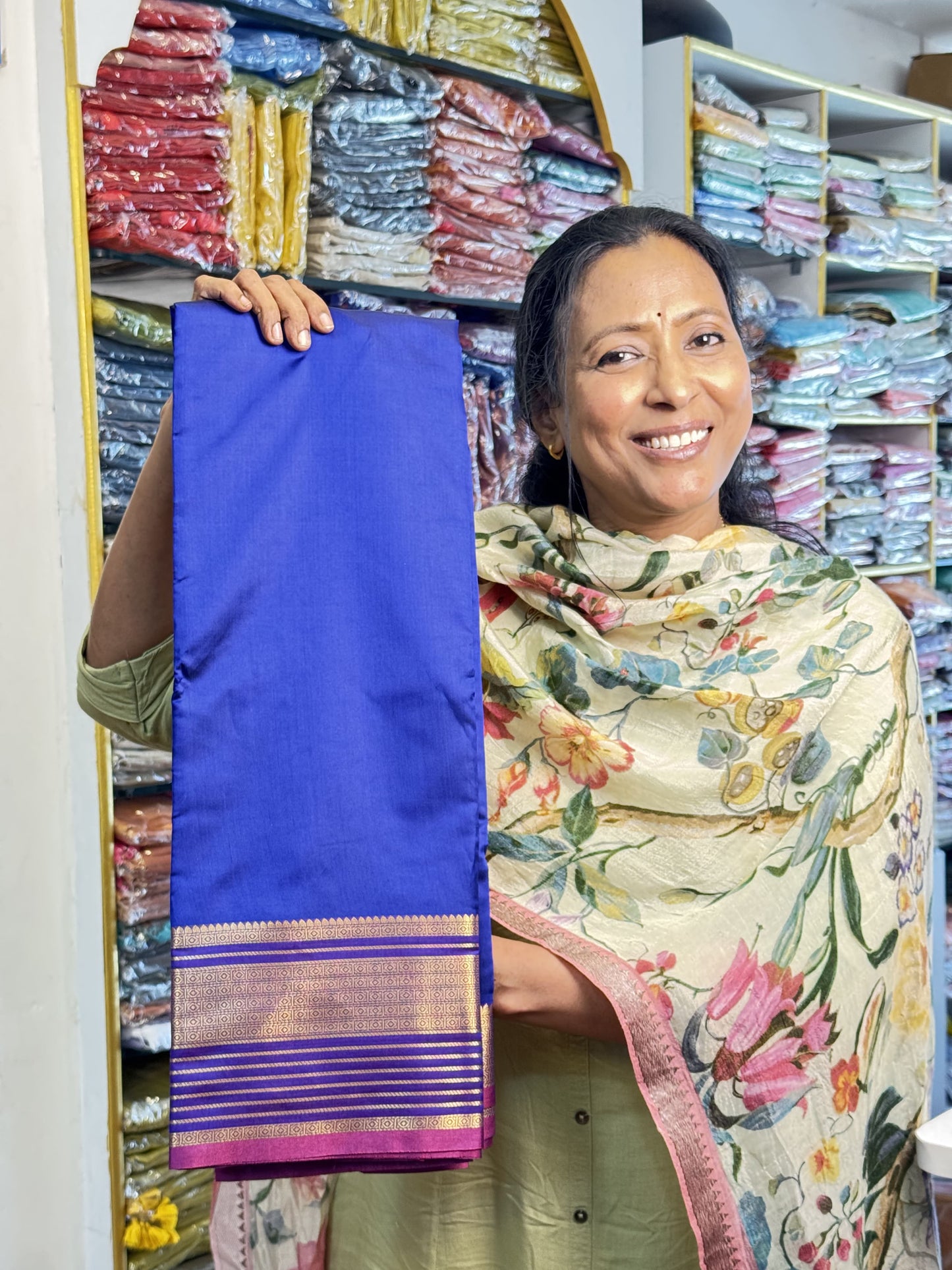 Royal Blue Soft Silk Saree