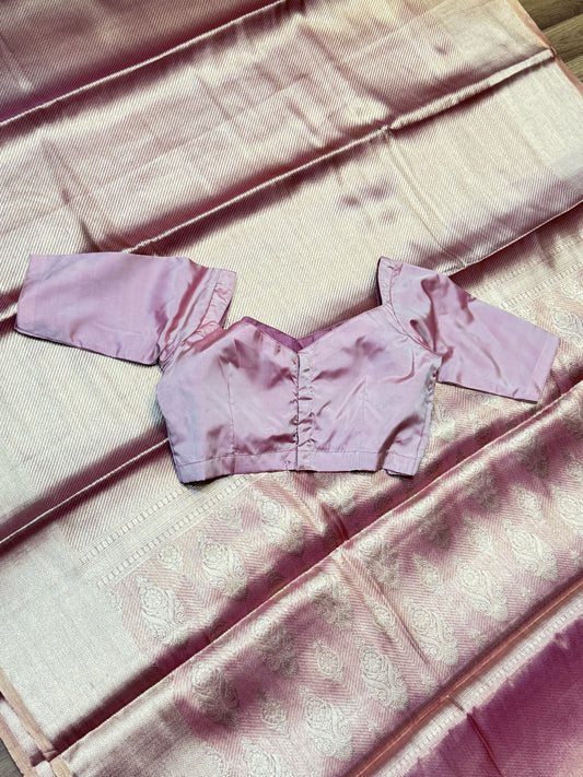 Jothika Inspired Tissue Saree With Stitched Blouse