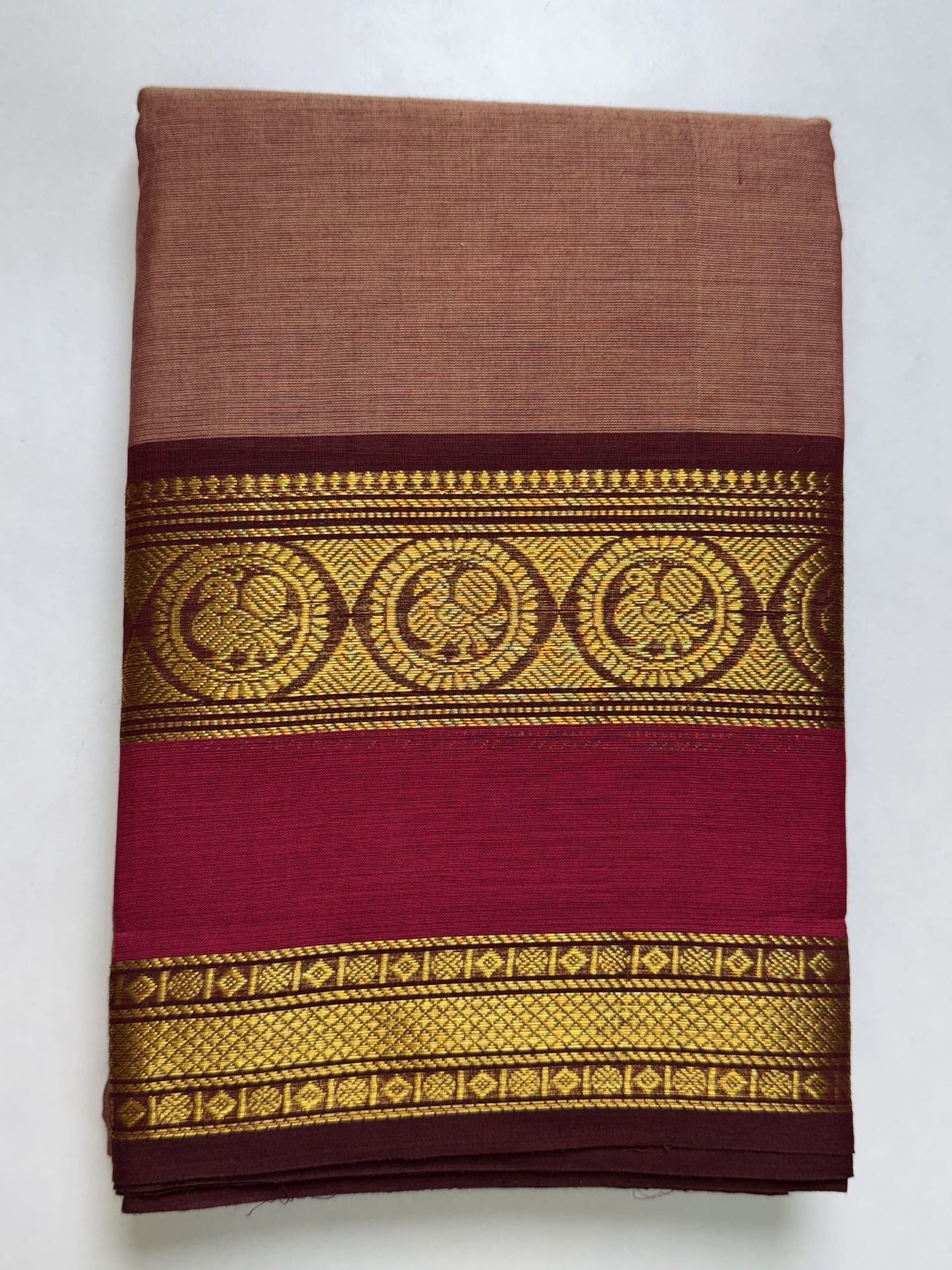 Pastel pink Chettinad Cotton