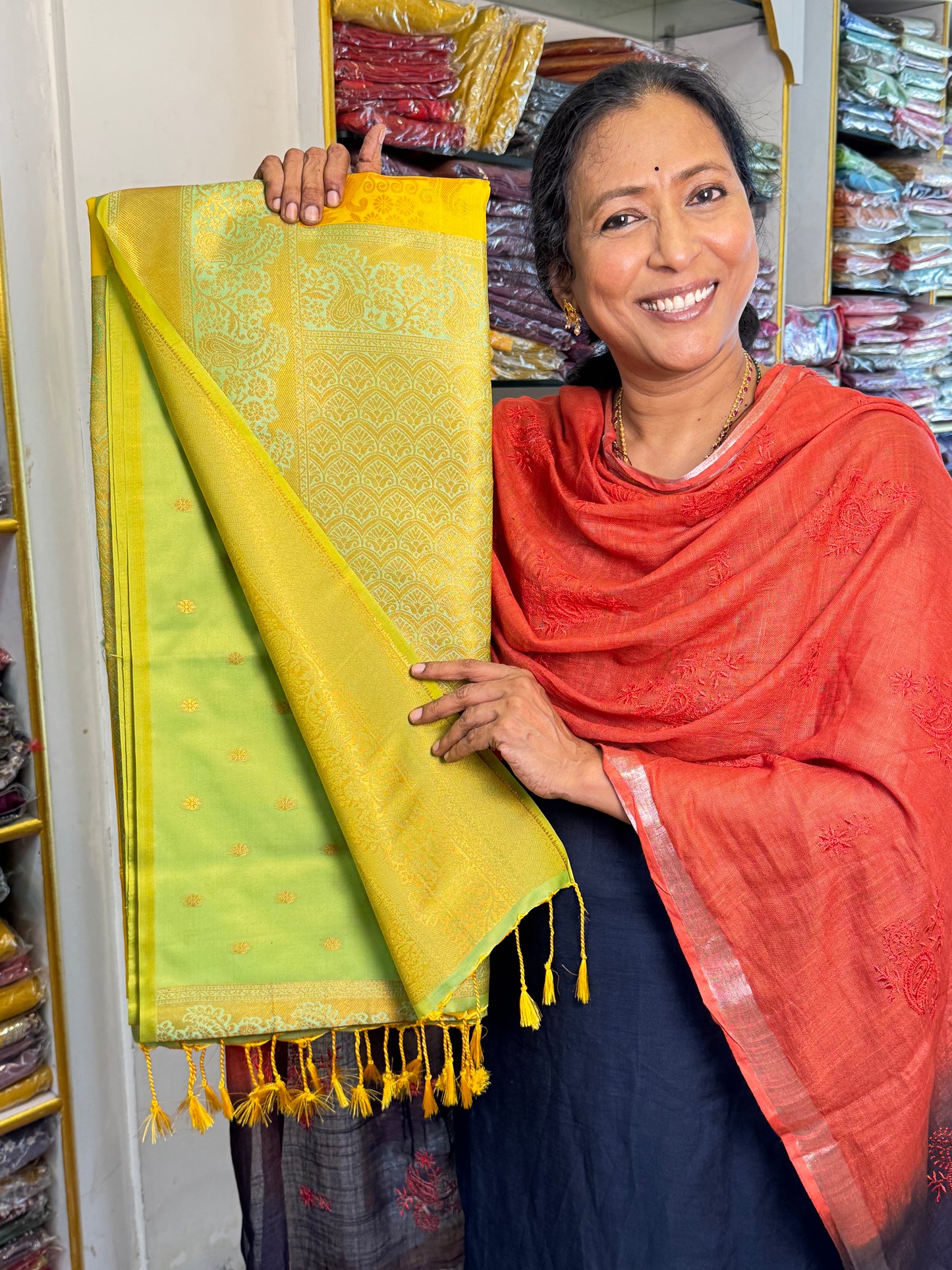Yellow Soft Silk Saree