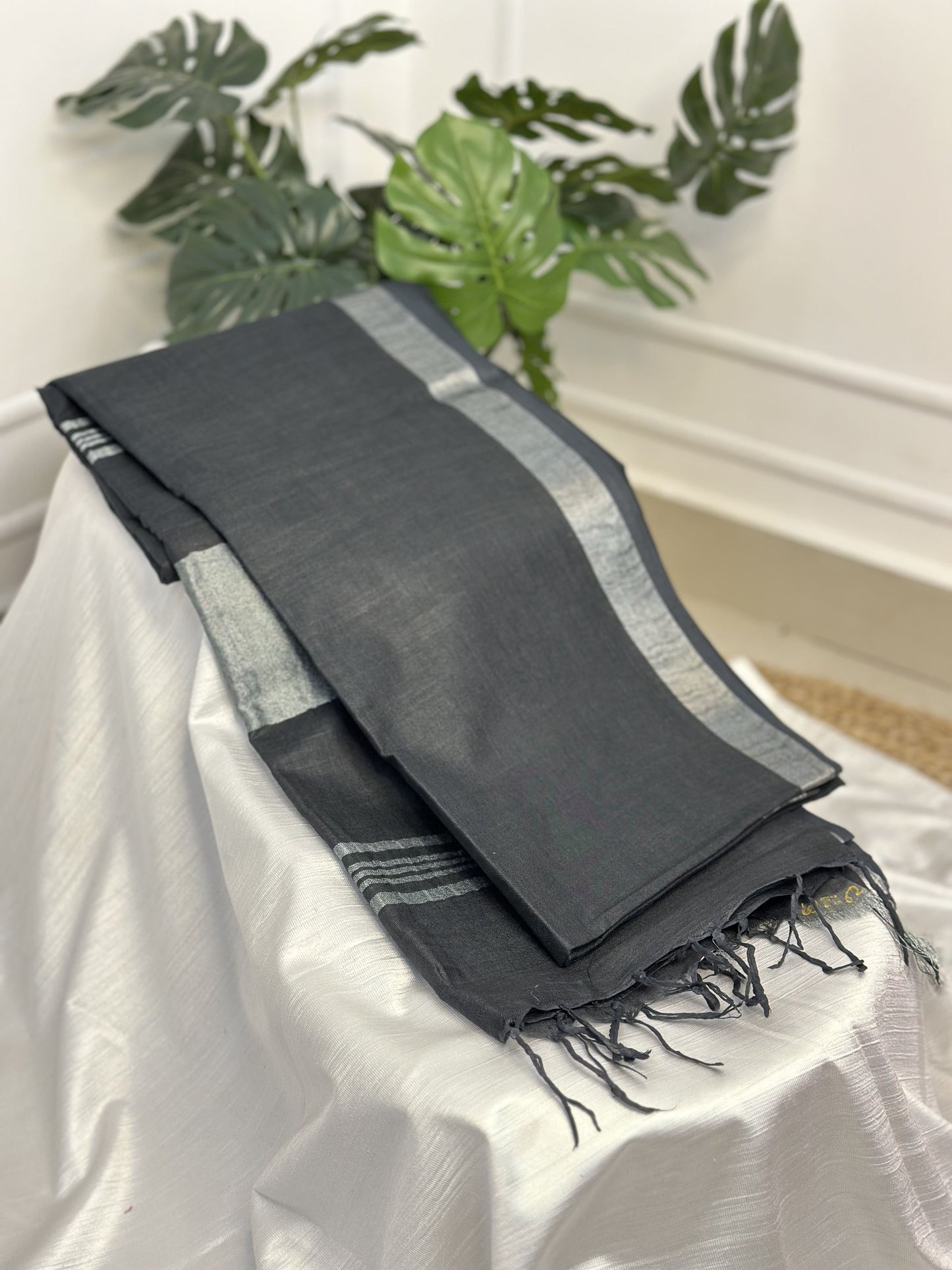 Black Cotton Saree