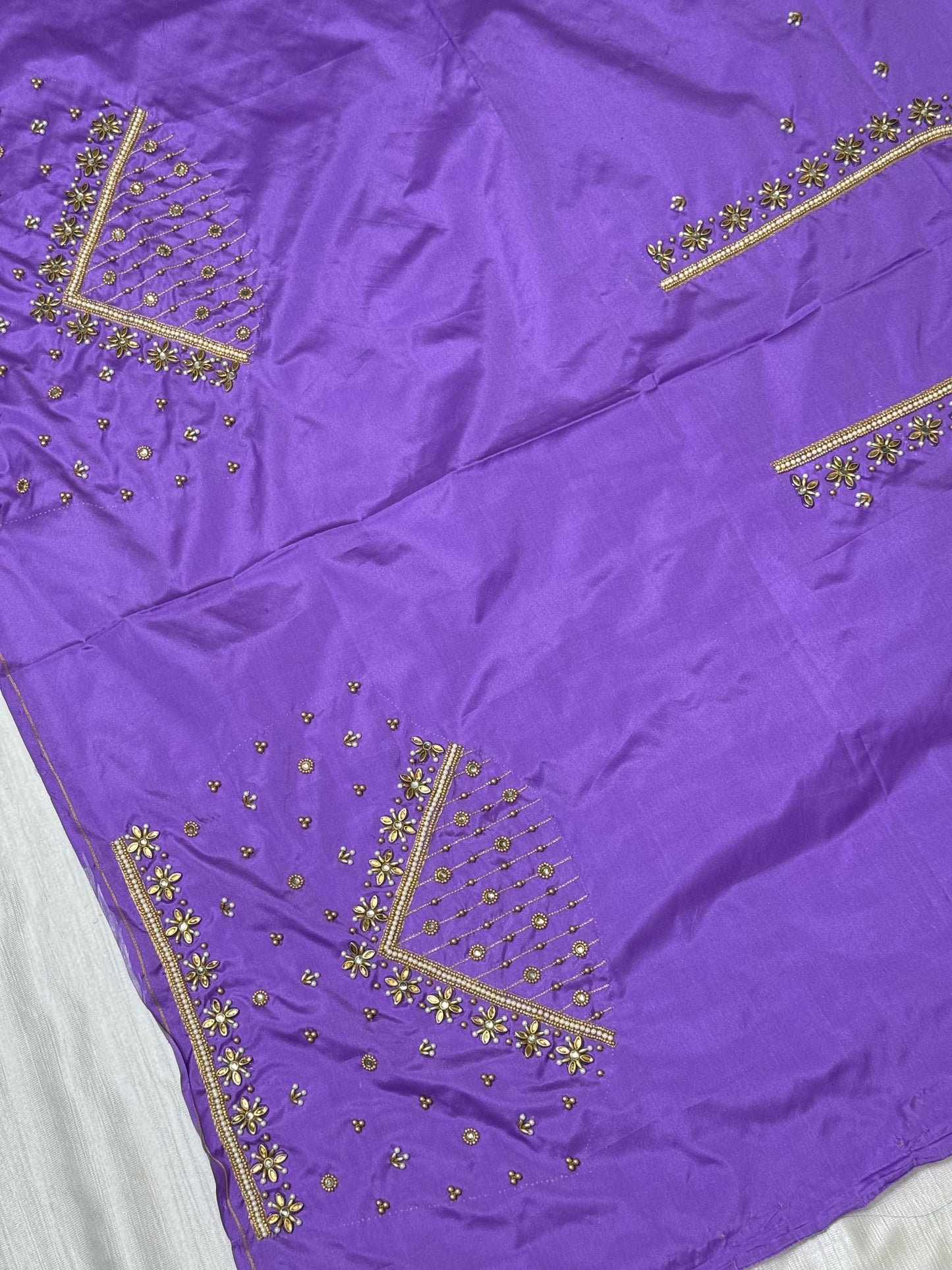 Lavender Hand Work Blouse