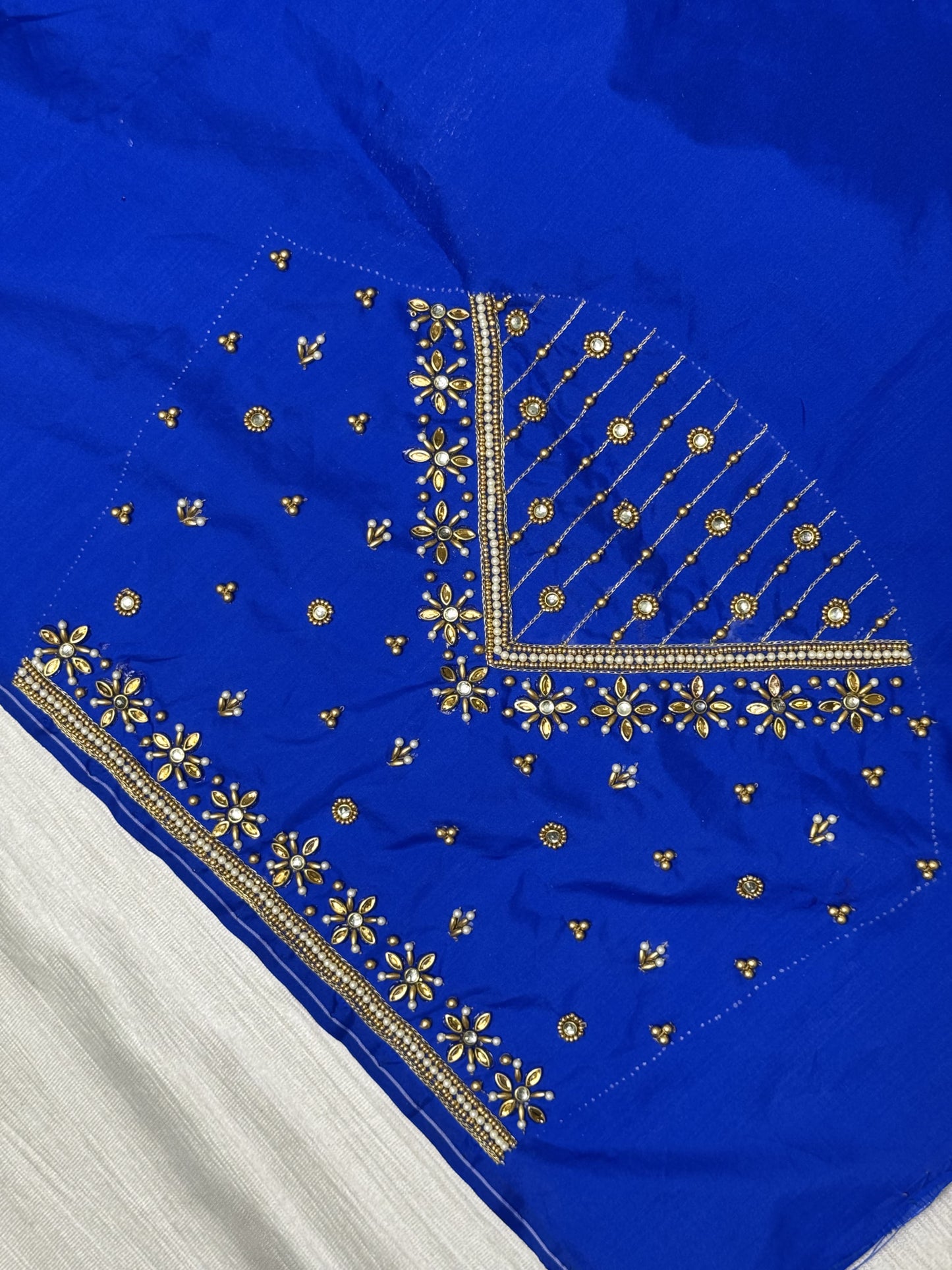 Blue Hand Work Blouse