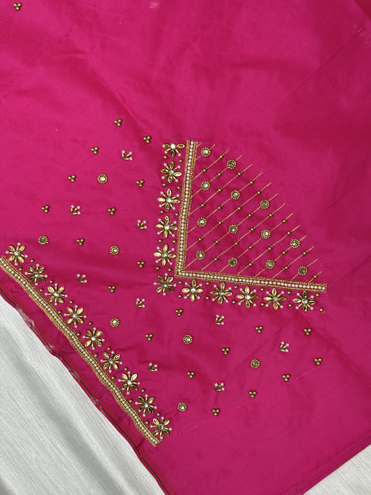 Pink Hand Work Blouse