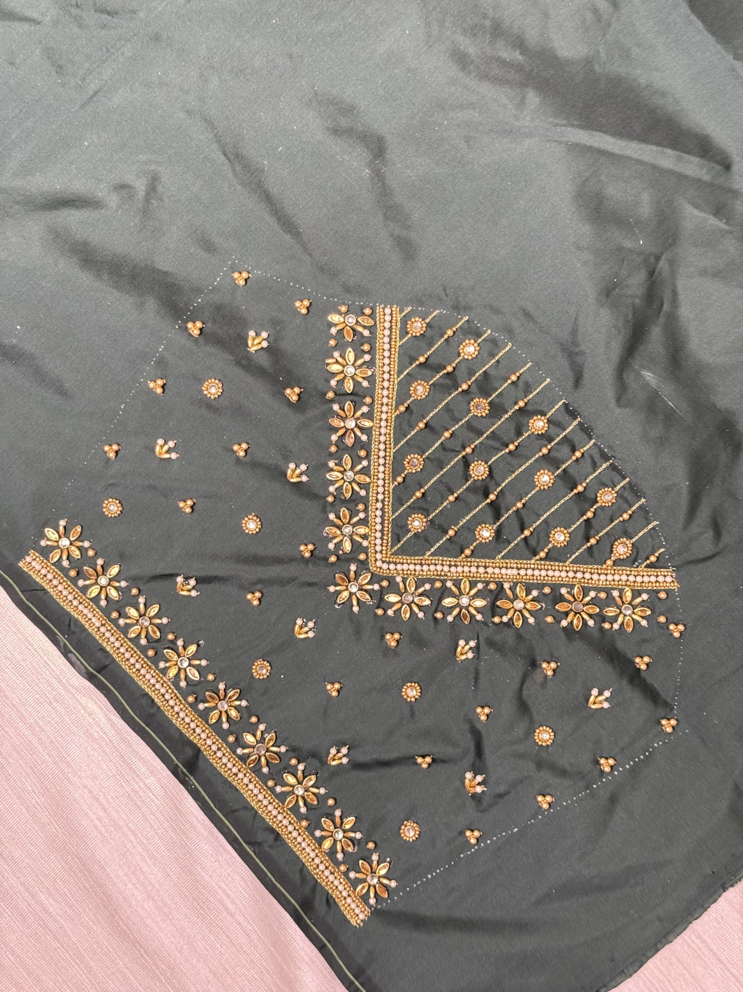 Black Hand Work Blouse