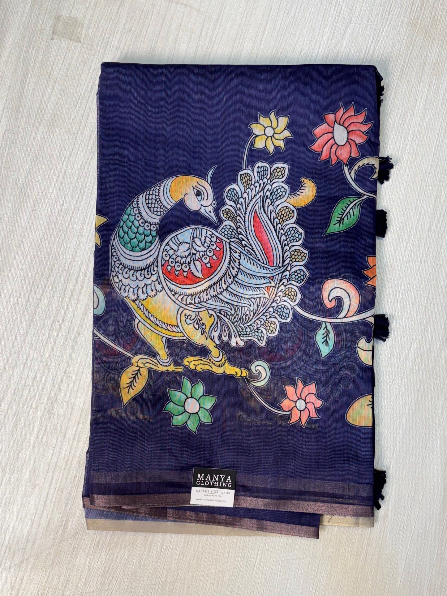 Violet Linen Cotton Saree