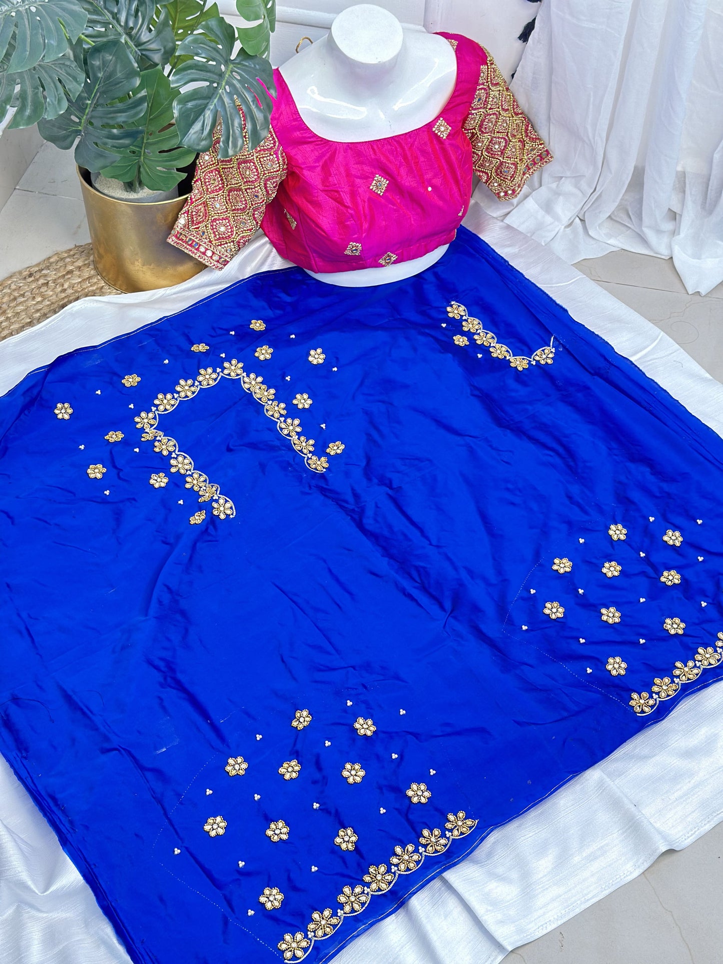 Blue Hand Work Blouse