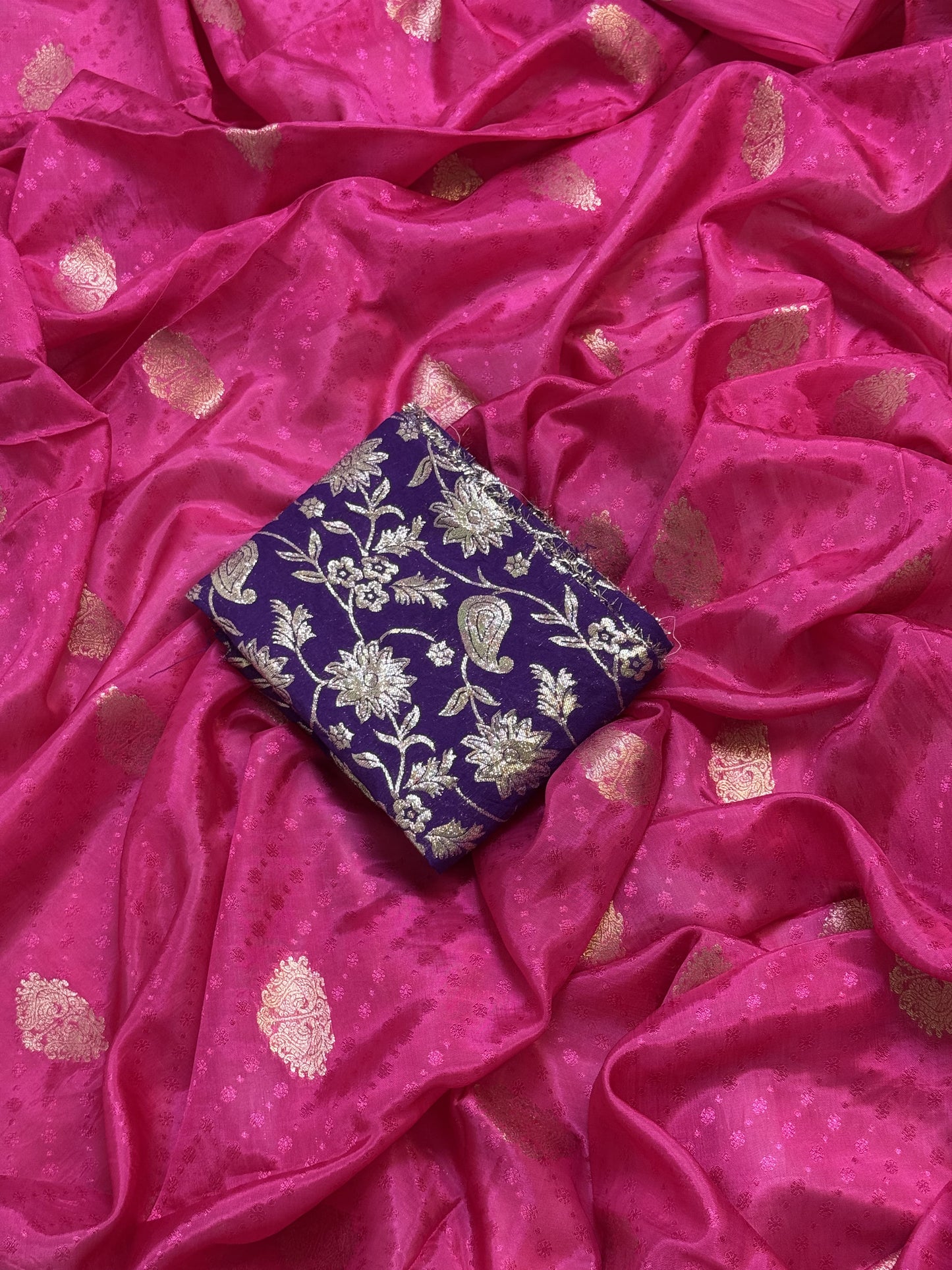 Pink Georgette Saree