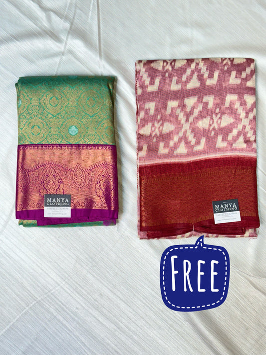 Green Semi Silk Saree