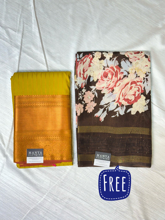 Green Semi Silk Saree