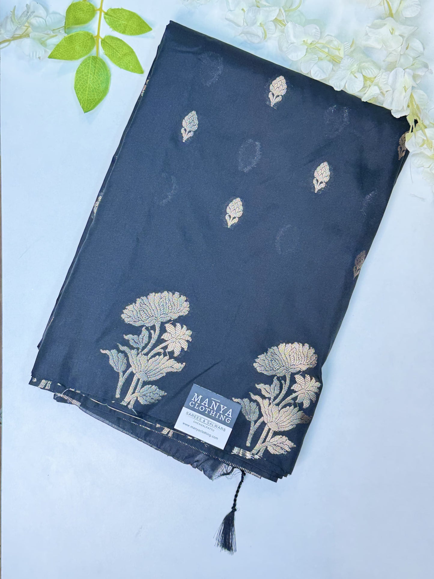 Black Semi Silk Saree
