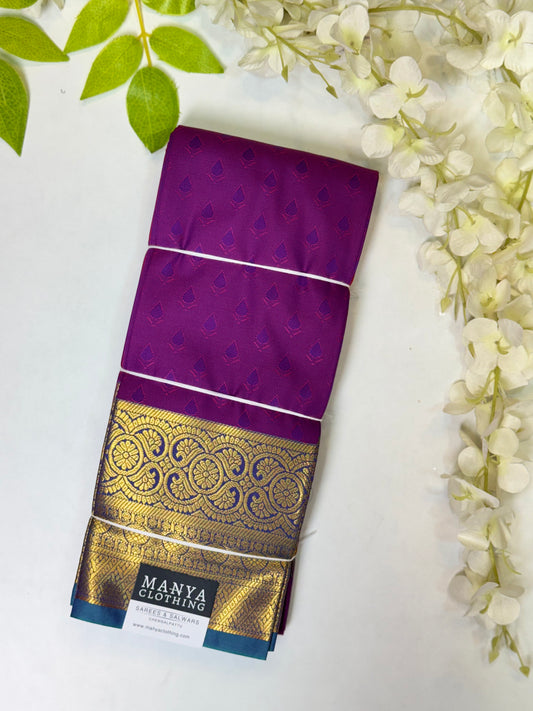 Purple Semi Silk Saree