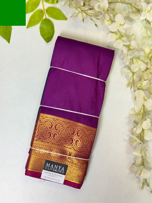 Purple Semi Silk Saree