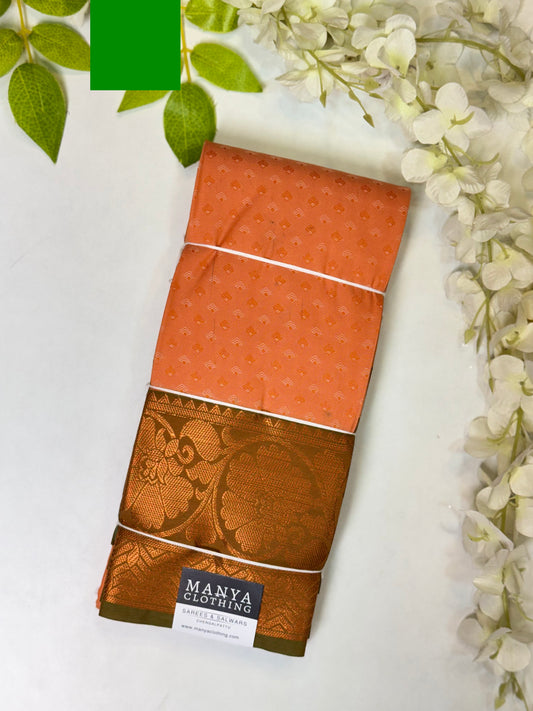 Orange Semi Silk Saree