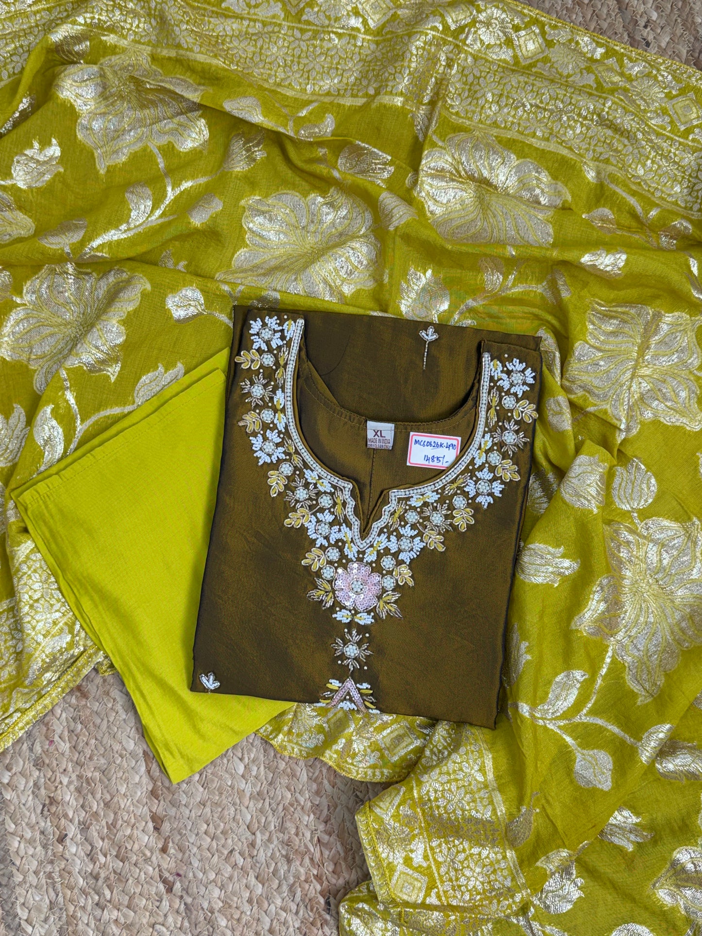 Mehendi Green Kurti Set