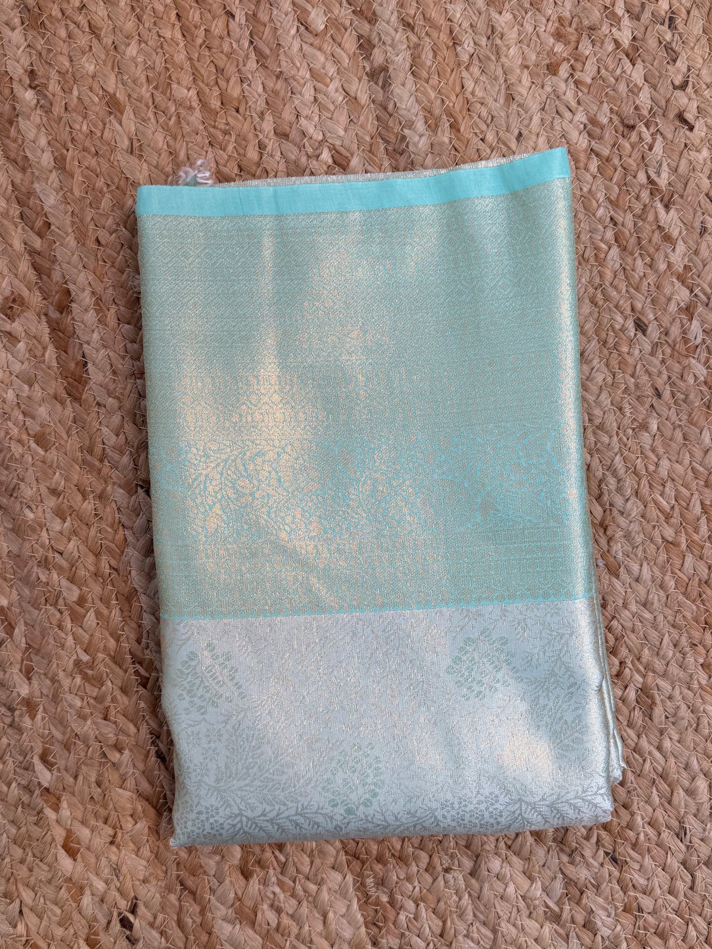 Cyan Tissue Saree
