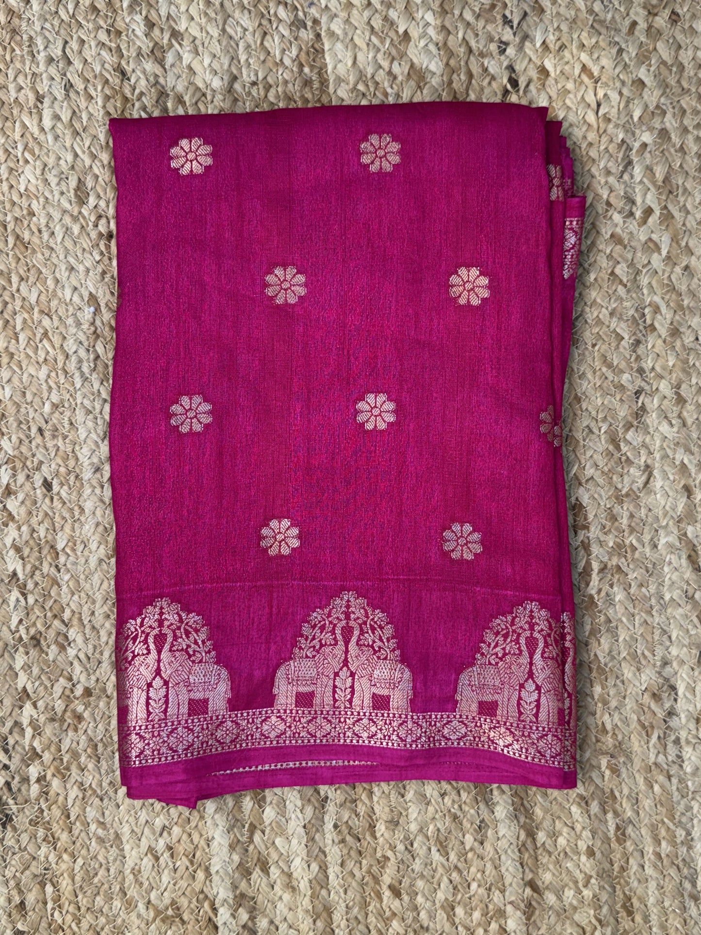 Pink Georgette Saree