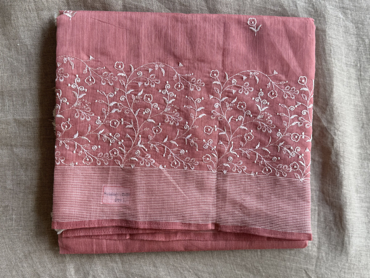 Pista Green Linen Cotton Saree