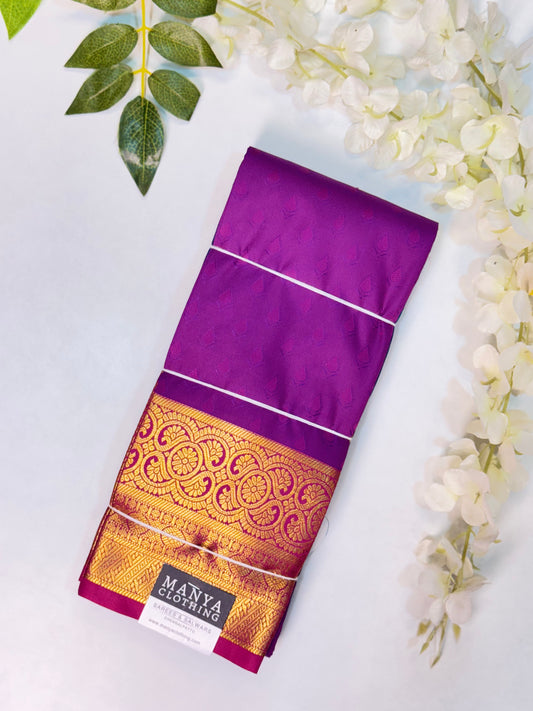 Purple Semi Silk Saree