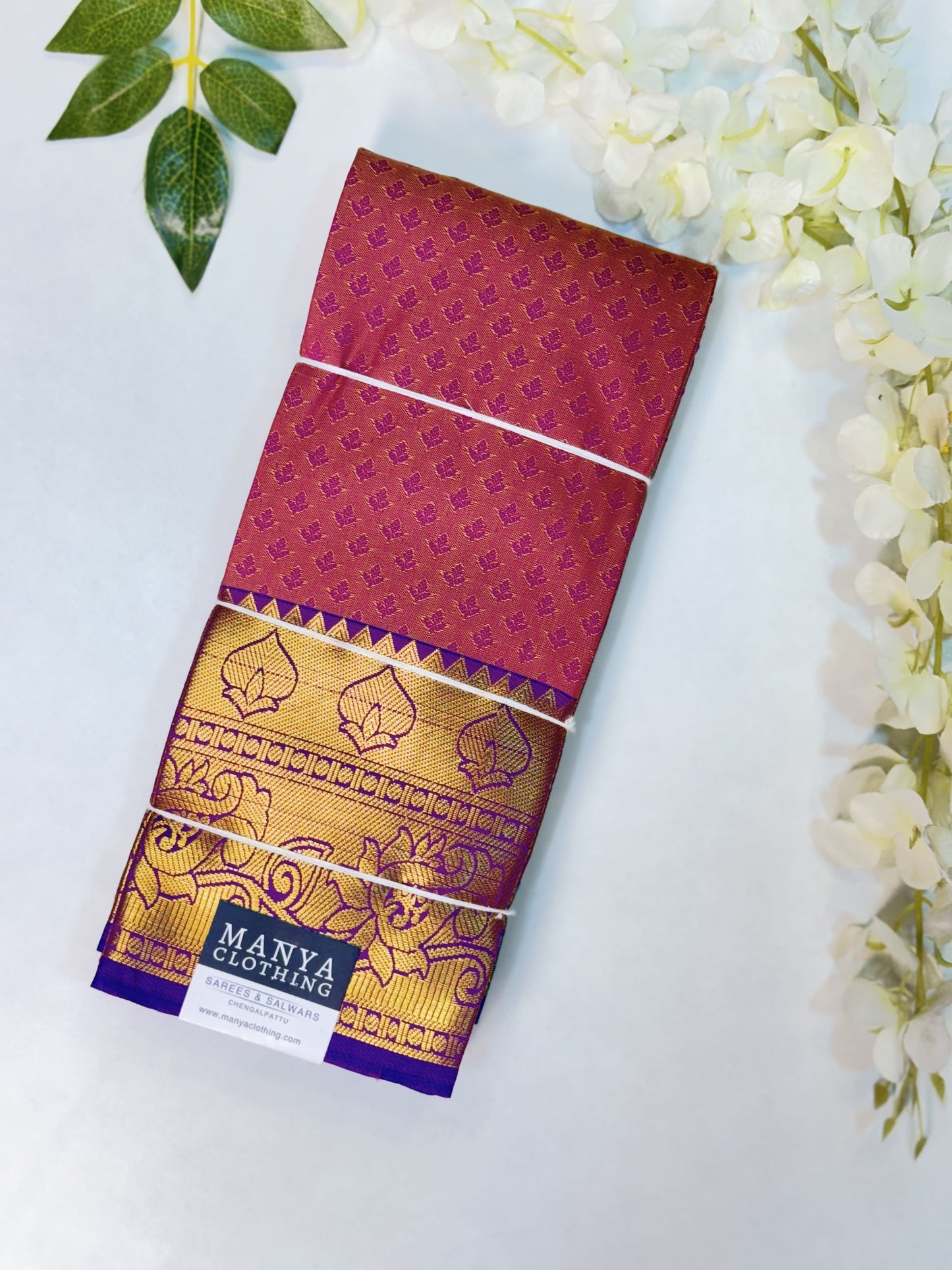 Maroon Semi Silk Saree