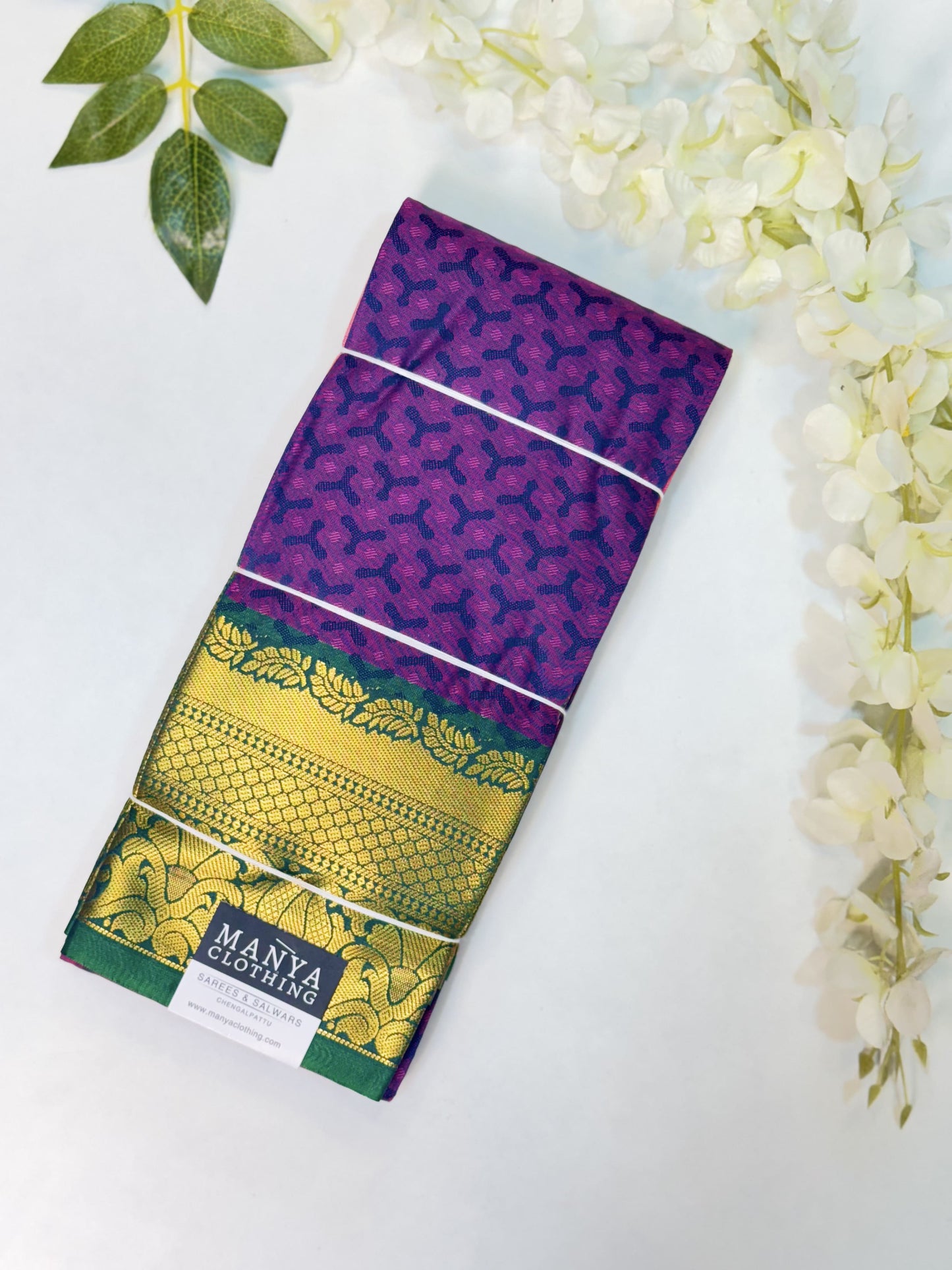 Violet Semi Silk Saree