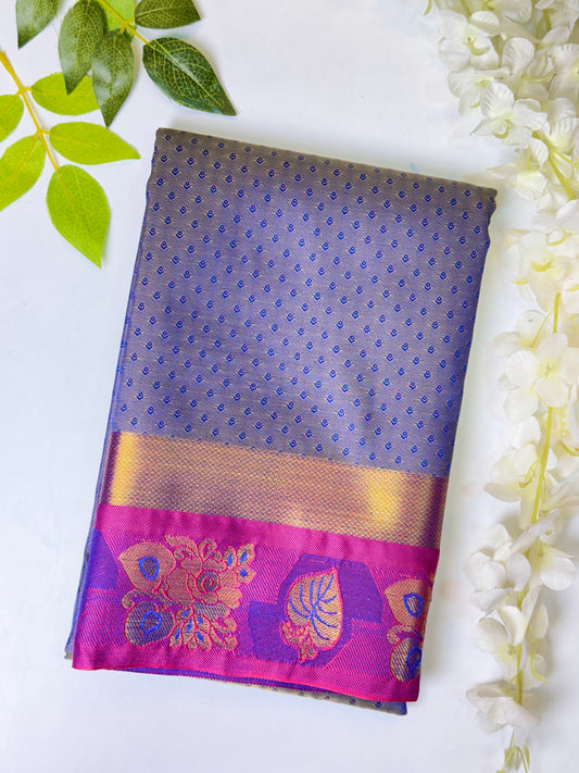 Purple Semi Silk Saree