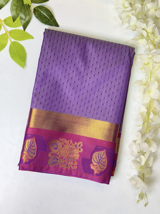Purple Semi Silk Saree