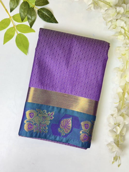 Purple Semi Silk Saree