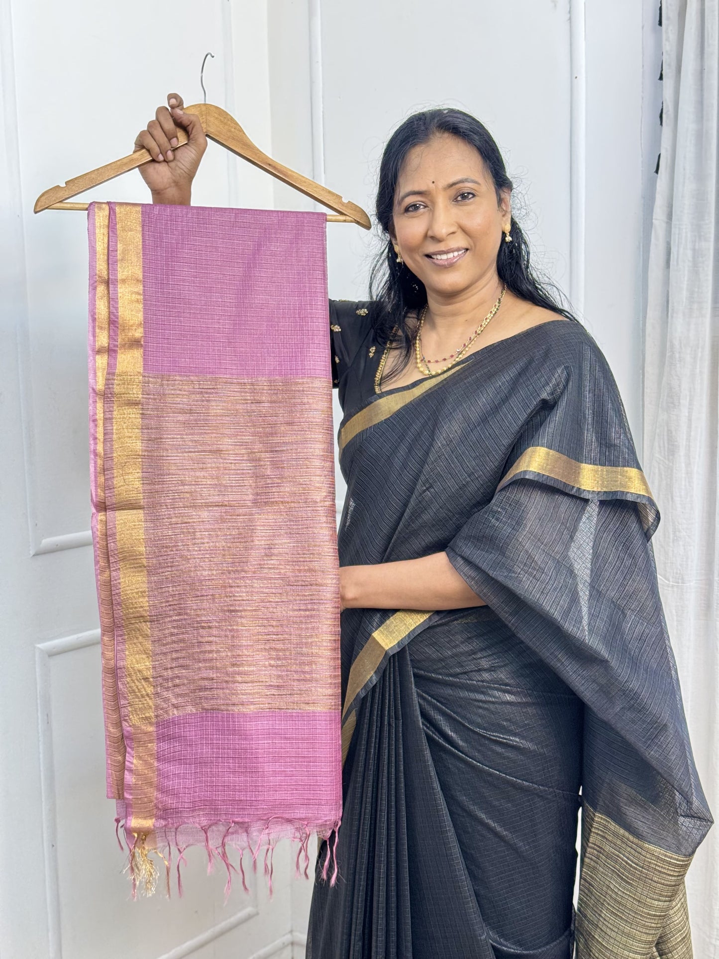 Light Pink Kota Cotton Sarees