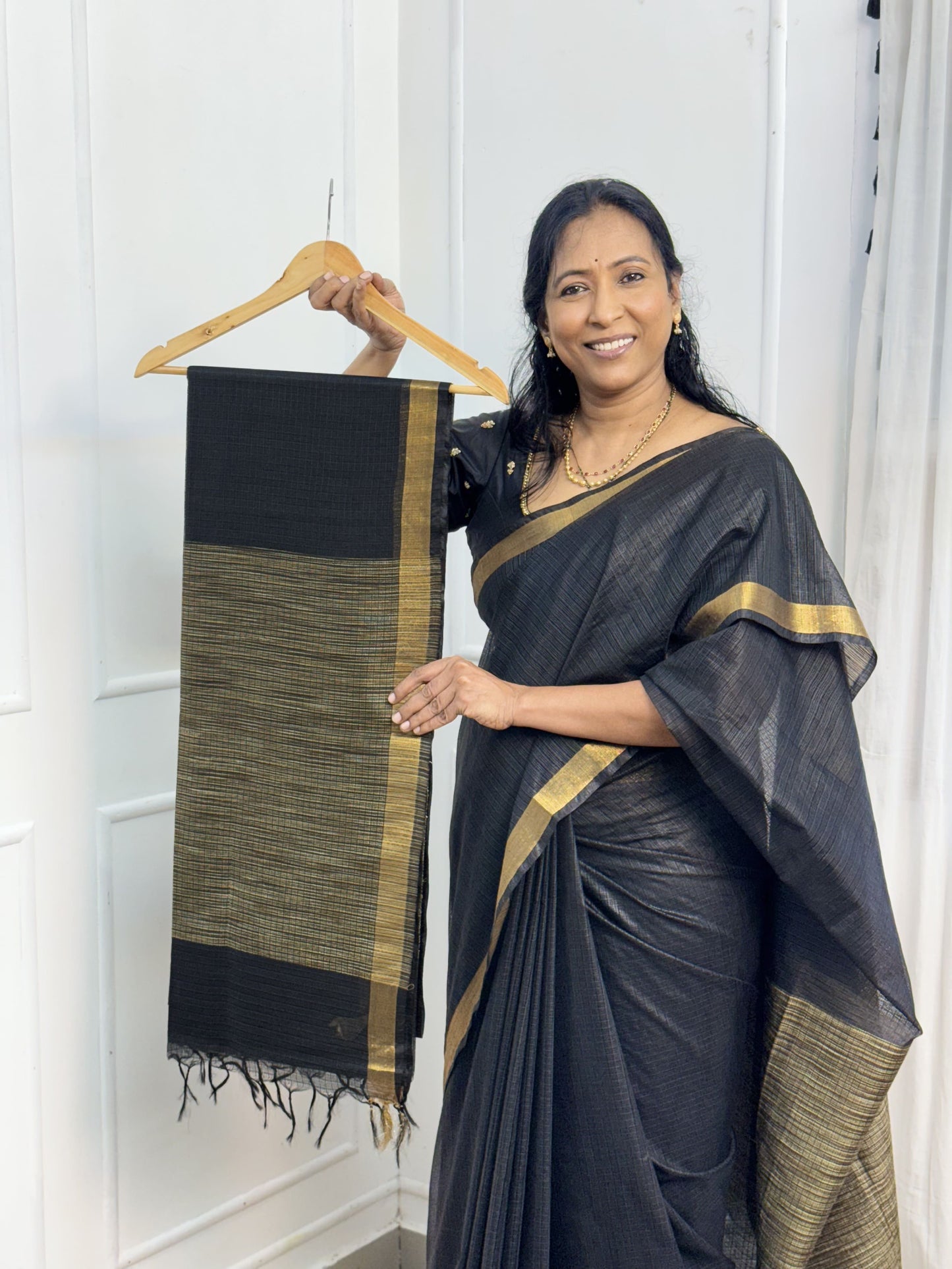 Black Kota Cotton Sarees